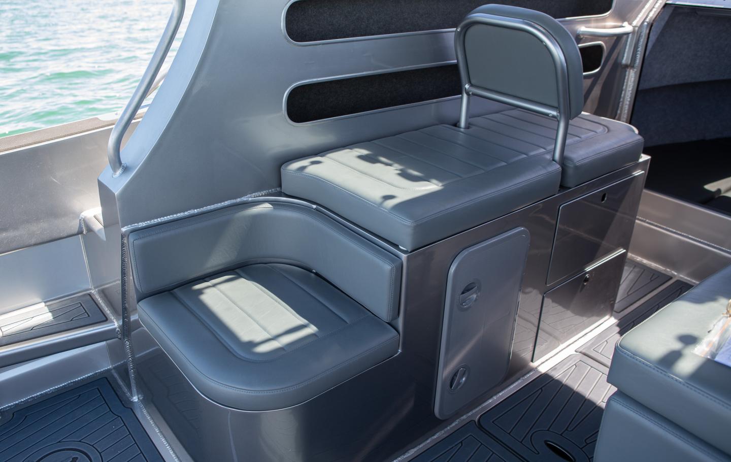 Curved Seating with Two Drawers, Top Entry Storage, SoPac Hatch and Removable Backrest